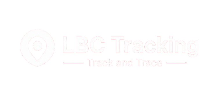 LBC Tracking footer logo with a white location pin icon and Track and Trace tagline.
