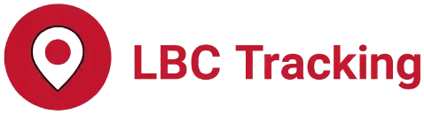 LBC Tracking logo with a red location pin icon and bold red text on a white background.
